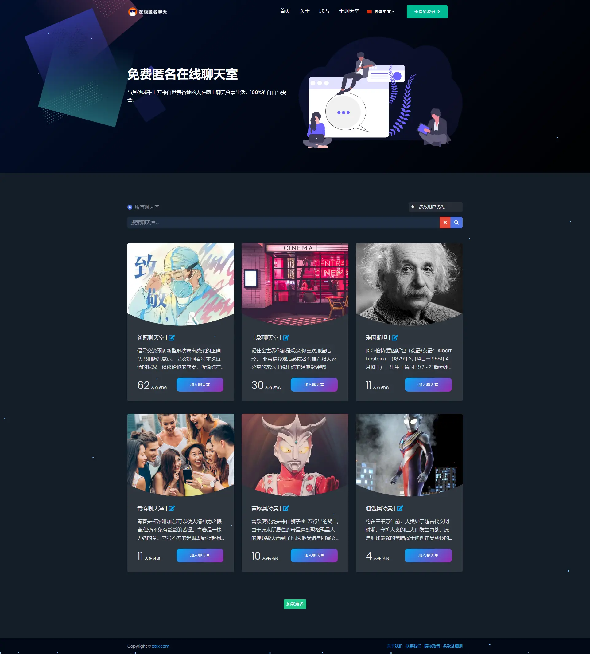 亲测|PHP响应式匿名在线聊天室系统源码下载