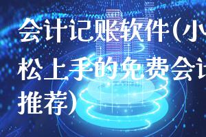 会计记账软件(小白也能轻松上手的免费会计记账软件推荐)